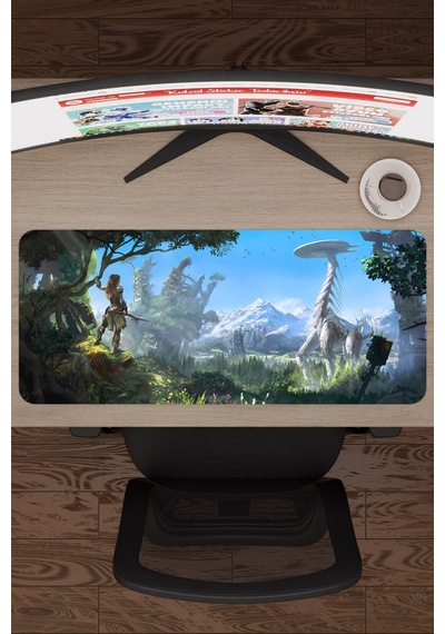 Horizon Zero Kaymaz Dikişli Kauçuk Oyuncu Mousepad V5 - 70x30 Xl Gaming Mouse Pad Fare Altlığı
