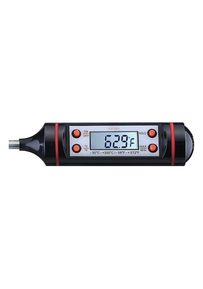 Dijital Yemek Gıda Mutfak Termometre Sıcaklık Ölçer Tp-101 Beyaz