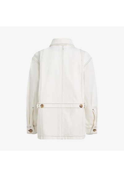 Tommy Hilfiger Dnm Oversized Utility Clr Kadın Beyaz Ceketdüzww0ww43728