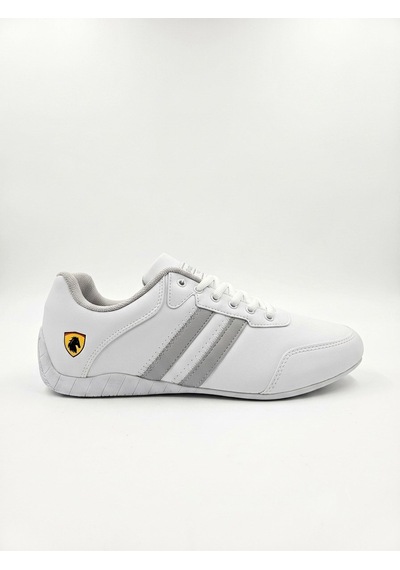 Hayo Erkek İnce Taban Rahat Konforlu Kibar Günlük Sneaker Spor Ayakkabı Beyaz - Gri
