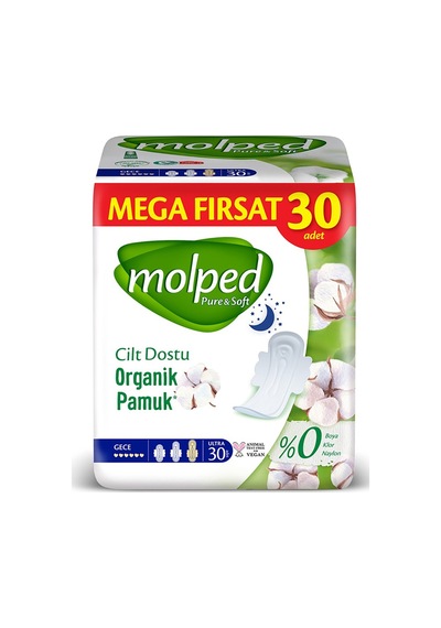 Molped P&s Gece Mega Hijyenik Ped 30'lu - 5 Adet Tarı