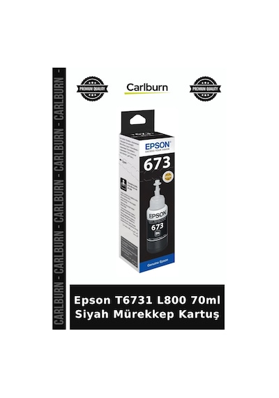 Delux Serisi Epson T6731 L800 70ml Siyah Mürekkep Kartuş Çalışma Gereci Ofis Desteği Yazıcı Tüpü
