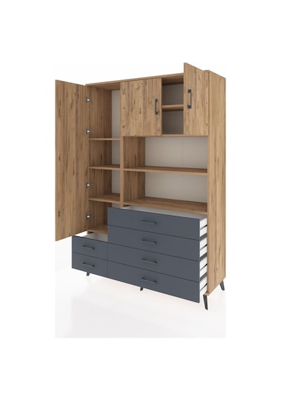 Hyperion Dolap 8 Raflı 6 Çekmeceli 3 Kapaklı 132x44x195 Çam-çam/antrasit Atlas Çam/antrasıt Hyperion Dolap 8 Raflı 6 Çekmeceli 3 Kapaklı 132x44x195 Çam-çam/antrasit Atlas Çam/antrasıt