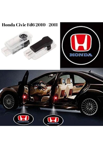 Honda Civic Fd6 2010 2011 Uyumlu Araca Özel Kapı Altı Led 3 Boyutlu Logo Lazer Işık Geçmeli Mod 2