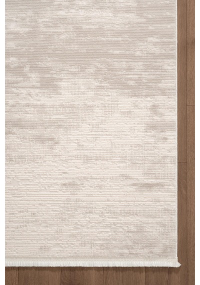 Leon Ln001g Krem Halı Modern Desen Pamuk Taban Akrilik Tozuaz Salon Yatak Odası Koridor Halısı-686 Bej
