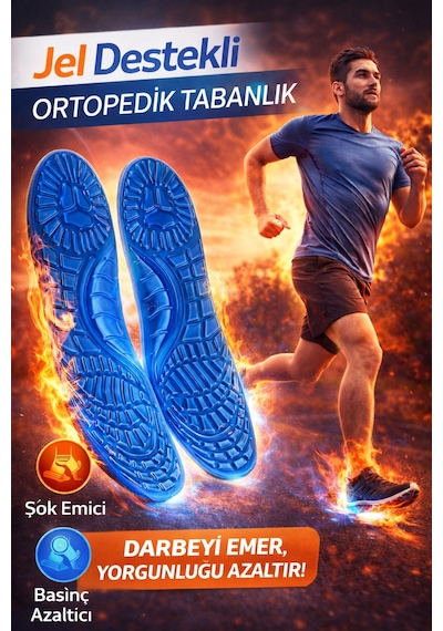 Jel Rahat Konforlu Ortopedik Destekli İç Tabanlık Yapışkanlı Ocean Mt7034