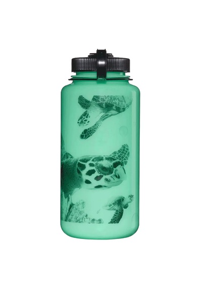 Nalgene Wide Mouth 32 Oz Suluk Matara 1 Litre Glowyld Turtle 682025-0030 Yeşil