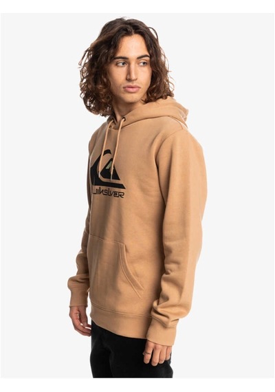 Quiksilver Big Logo Hood Erkek Kapüşonlu Sweatshirt Bej