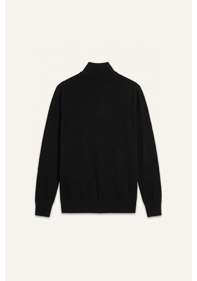 Defacto Regular Fıt Balıkçı Yaka Siyah Triko Kazak A5282ax26aubk81 Siyah-bk81