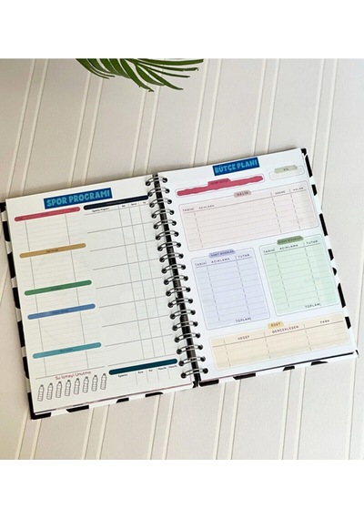 Konsept Halledicem Ama Hangi Birini Tasarımlı Tarihsiz Konuşan Ajanda Planner Mavi
