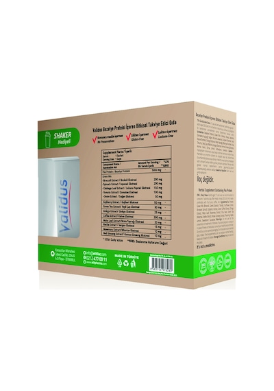 Validus Green Mix Bitkisel Protein Şase - Shaker Hediyeli