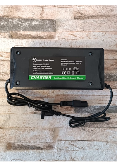 Elektrikli Bisiklet Şarj Cihazı 72v 20ah 6 Batarya Dolum Gösterg