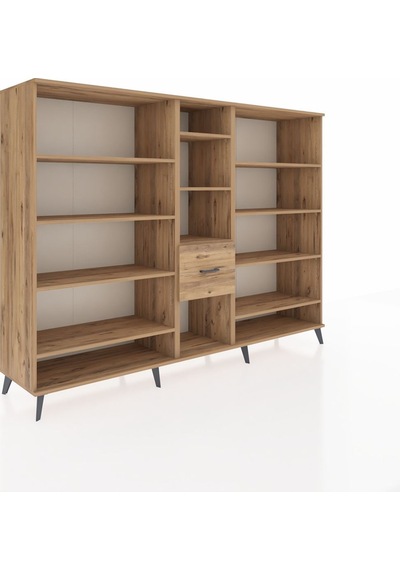 Hyperion Dolap 11 Raflı 3 Çekmeceli 220x44x163 Çam-çam Çam-çam