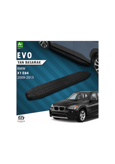 S-dizayn Bmw X1 E84 Evo Siyah Yan Basamak 183 Cm 2009-2015