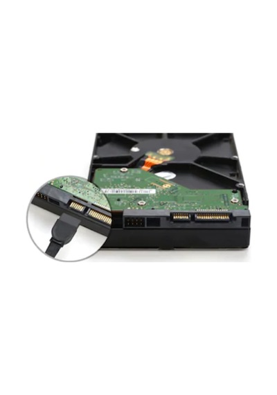 Klipsli Kilit Mekanizmalı 50Cm Sata Hdd Kablo Sata Data Kablo