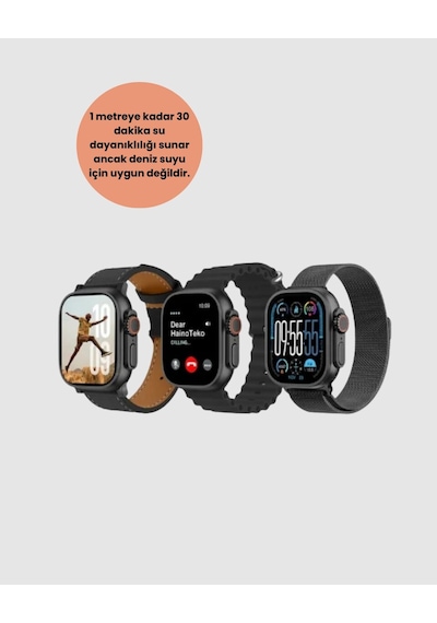 Ultra Akıllı Saat Amoled Display 15 Gün Dayanıklı Batarya