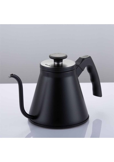 Epinox Barista Kahve Gooseneck Kettle - Çelik Kahve Demleme Dripper Kettle - İndüksiyonlu - Paslanmaz Çelik - Siyah, Slim - 1200 Ml Sku: Smg8690010552488