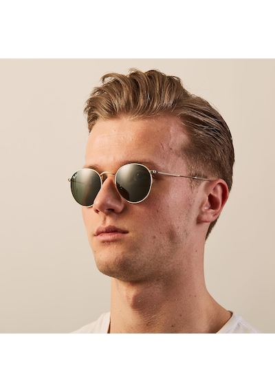 Ray Ban Rb3447 001 50 Round Metal Unısex Güneş Gözlüğü Metalik