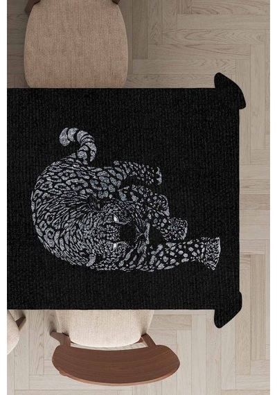 Silver Leopar Dokuma Leke Tutmaz Masa Örtüsü Mso356n11