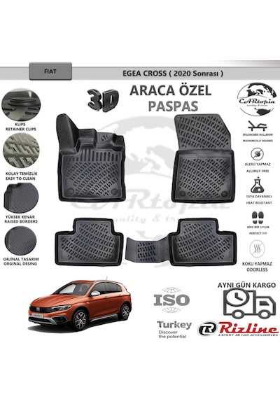 Fiat Egea Cross / 2020 Sonrası / Siyah / Rizline Pa