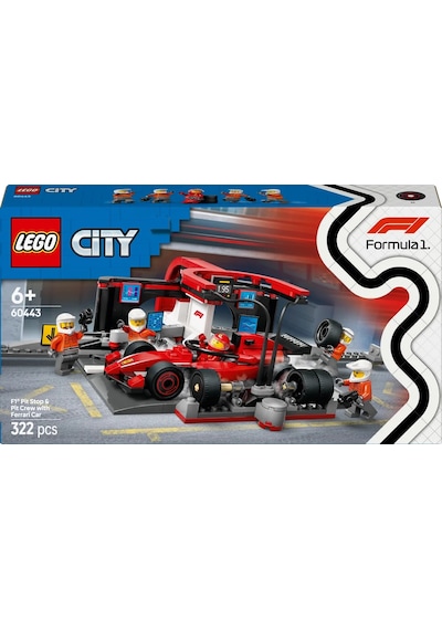 LEGO® City Ferrari Arabalı F1® Pit Stop ve Pit Ekibi 60443 - 6 Yaş ve Üzeri Çocuklar için Yarış Arabası İçeren Oyuncak Yapım Seti (322P) LEGO® City Ferrari Arabalı F1® Pit Stop ve Pit Ekibi 60443 - 6 Yaş ve Üzeri Çocuklar için Yarış Arabası İçeren Oyuncak Yapım Seti (322P)