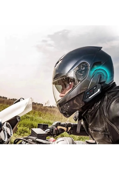 Bt62 Motosiklet Kask Kulaklığı Bluetooth Intercom 2 Intercom Bağlantılı