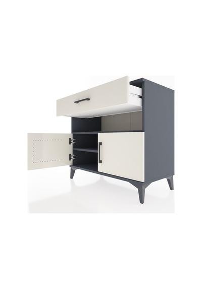 Hyperion Şifonyer 2 Raflı Tek Çekmeceli 2 Kapaklı 88x44x80 Antrasit-aytaşı Antrasit Hyperion Şifonyer 2 Raflı Tek Çekmeceli 2 Kapaklı 88x44x80 Antrasit-aytaşı Antrasit