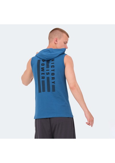 Slazenger VERSIO IN Erkek Kolsuz Baskılı Petrol Tişört