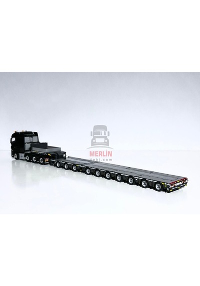 1/50 Volvo Fh5 8x4 750hp + Low Loader 10 Aks -broshuıs - Lowbed