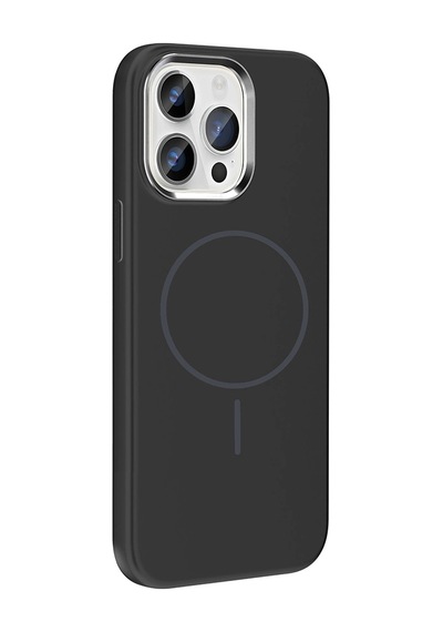 Apple Uyumlu iPhone 14 Pro Max Kılıf M-safe Şarj Özellikli Metal Kamera Çerçeveli Zore Edi Silikon Kapak
