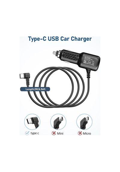 Tr Usb C Çizgi Kam Şarj Cihazı, Tip C Usb Araç Şarj Cihazı, Çift Bağlantı Noktalı Usb Araç Hızlı Şarj Kabl