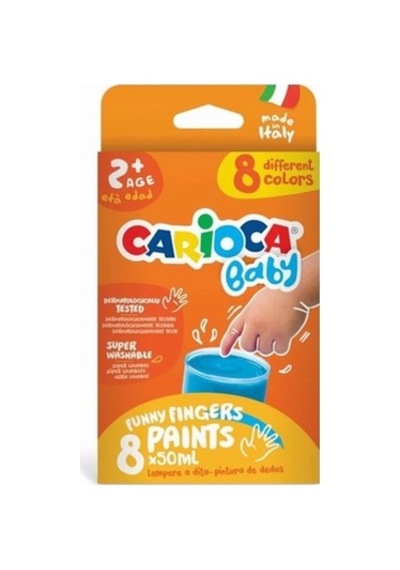 Bebek Parmak Boyası 8 Renk 50 Ml, Süper Yıkanabilir Ve Güvenli 12