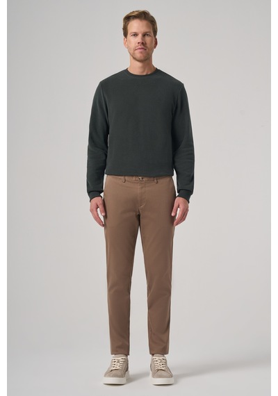 Morven Erkek Bej Pamuk Trend Slim Fit Chino Pantolon 26ks003003653 Bej