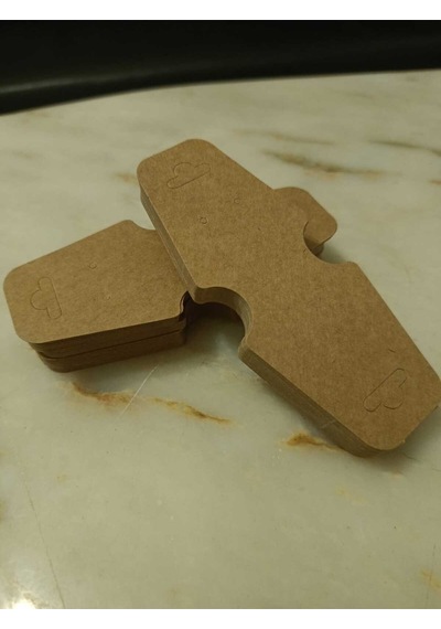 100 Adet Kraft Takı Kartı 12.2 5x3 Cm Küpe Kolye Bileklik Sunum Kartı Kraft Takı Sergi Kartı