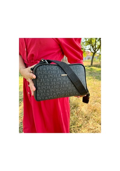 Just Polo Kadın Monogram Baskılı Yeni Sezon Omuz Çantası 232053mh Siyah 57603480