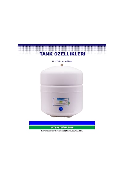 OverWater 12 Aşamalı 12 Lt. Çelik Tanklı Kapalı Kasa Su Arıtma Cihazı Özel Sarım Membran Filtre
