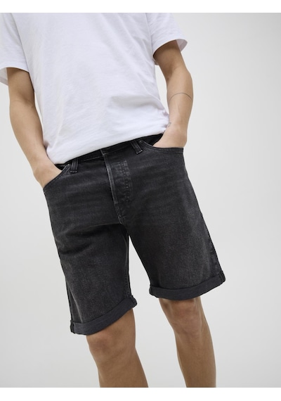 Jack & Jones Erkek Rick 360 Denim Şort - 12269612 Black Denim