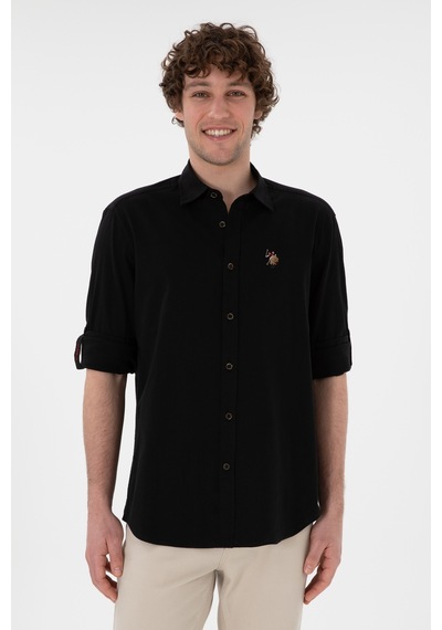 U.s. Polo Assn. Erkek Siyah Gömlek Basic 50297868-vr046 Siyah