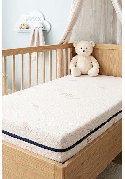 Artex 10cm Süngerli Bebek Çocuk Beşik Yatağı Cotton 70x110 Yıkanabilir Kılıflı Park Yatak Oyun Parkı 70 x 110 CM