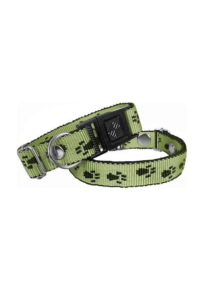 Köpek Tasması Patili Dokuma 2 Cm - Min: 30 Cm - Max: 50 Cm Yeşil - Uxfo-299978 Çok Renkli