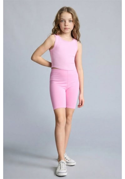 Defacto Kısa Boy Tayt Kız Çocuk B5591a826hspn82 Pembe-pn82