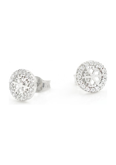 Brezza Lusso Jewelry Zirkon Taşlı Kar Tanesi Bayan Gümüş Küpe