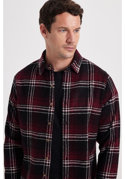 Tudors Erkek Slim Fit Dar Kesim Kareli Kışlık Oduncu Gömlek-42371 Bordo Tudors Erkek Slim Fit Dar Kesim Kareli Kışlık Oduncu Gömlek-42371 Bordo