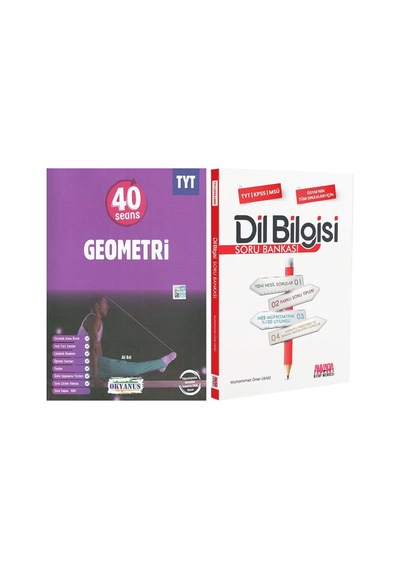 Okyanus Tyt 40 Seans Geometri Ve Akm Dil Bilgisi Soru Bankası Seti 2 Kitap