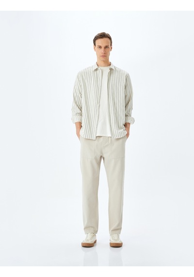 Koton Beli Bağcıklı Cep Detaylı Pamuklu Chino Pantolon Deve Tüyü 5sam40023hw Taba Koton Beli Bağcıklı Cep Detaylı Pamuklu Chino Pantolon Deve Tüyü 5sam40023hw Taba