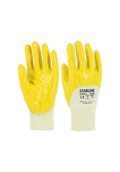 E-205-y Sarı Nitril Eldiven No:9 12li