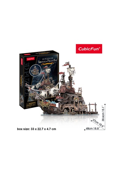 Cubic Fun Tortuga Korsan Koyu 3D Puzzle T4039h