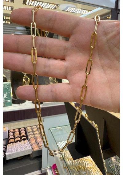 14 K Ataç Zincir Renk Gold 55 Cm