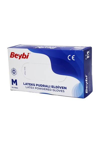 Beybi M Pudralı Muayene Eldiveni 100lü 4801