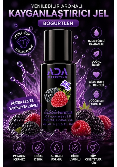 Orman Meyvesi Aromalı Yenilebilir Oral Kayganlaştırıcı Jel 30 Ml